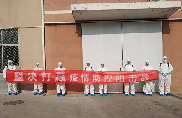 Shinho factories carry out disinfection in workspace.
